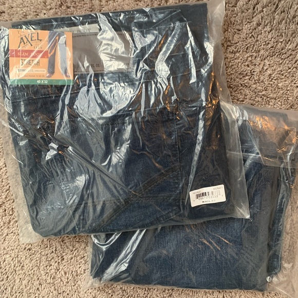 2 PAIRS- T.K Axel slim boot stretch jeans 40 x 32 NWT - Picture 1 of 1